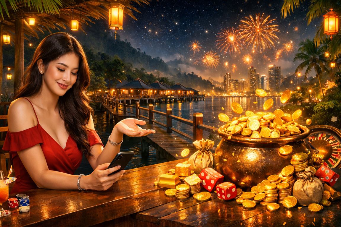 A Malaysian user accessing their lotto9 mobile casino account in Sabah via smartphone